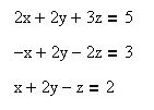 Решить систему уравнений методом Крамера <br /> 2x + 2y + 3z = 5 <br /> -x + 2y - 2z = 3 <br /> x + 2y - z = 2