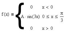 Непрерывная случайная величина Х задана плотностью распределения f(x). Найти неизвестный коэффициент А, математическое ожидание, дисперсию, интегральную функцию распределения и вероятность попадания Х в интервал [0; π/6]