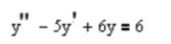 Найти решение линейного неоднородного дифференциального уравнения 2-го порядка <br /> y'' - 5y' + 6y = 6