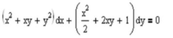 Решить дифференциальное уравнение y' = 2y + x - 1, y(1) = y<sub>0</sub> (x<sup>2</sup> + xy + y<sup>2</sup>)dx + ((x<sup>2</sup>/2) + 2xy + 1)dy = 0