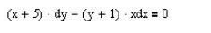 Решите задачу Коши <br /> (x + 5)dy - (y + 1)xdx = 0