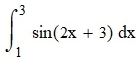 Вычислить определенный интеграл по формуле Ньютона-Лейбница