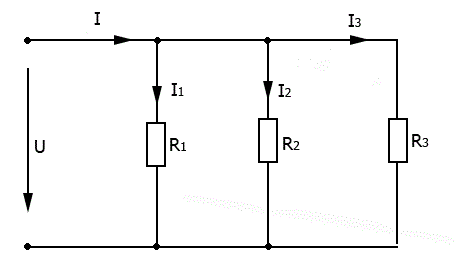 К электрической цепи приложено напряжение U = 10 В. Сопротивление резистора R<sub>2</sub> = 5 Ом. Определите ток I<sub>2</sub> (в ветви через резистор R2)