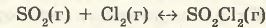 В системе установилось равновесие: <br /> SO<sub>2(r)</sub> + Сl<sub>2(г)</sub> ↔ SO<sub>2</sub>Cl<sub>2(r</sub>).  <br /> Рассчитайте отношение скорости прямой реакции к скорости обратной реакции после увеличения концентраций SO<sub>2</sub> в 2 раза, Сl<sub>2</sub> — в 3 раза