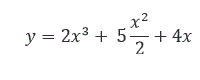 Написать уравнения касательной и нормали к кривой y = 2x<sup>3</sup> + 5(x<sup>2</sup>/2) + 4x в точке М<sub>0</sub> с абсциссой x<sub>0</sub> = 1