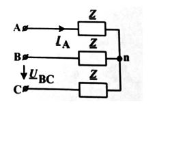 Определить в показательной форме напряжение U<sub>bc</sub> симметричного трехфазного источника, если известно сопротивление Z = j300 (Ом) и ток I<sub>A</sub> = 0,42e<sup>-j150°</sup> (А)