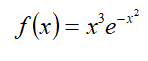 Данную функцию разложить  в ряд Тейлора по степеням х: <br /> f(x) = x<sup>3</sup>e-x<sup>2</sup>   		   