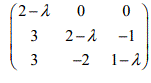 Найти те значения λ, при которых определитель матрицы равен нулю