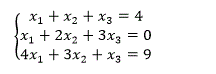Решить систему алгебраических уравнений:<br /> -По правилу Крамера <br /> -Методом Гаусса <br /> -Матричным способом