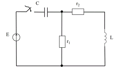 Дано: U = 220; r1 = r2 = 15; L = 60 мГн; C = 600 мкФ<br />Определить закон изменения напряжения и тока индуктивности и емкости