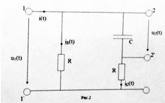 Частотные характеристики электрических цепей с одним энергоемким элементом: получить формулы для комплексного коэффициента передачи по току GiRi (jω), его модуля и аргумента для цепи, схема которой приведена на рисунке. Нарисовать качественно графики соответствующих АЧХ и ФЧХ