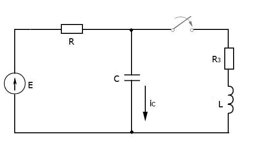 Определить начальное условие для тока i<sub>С</sub>