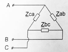 Определить ток Ic <br />Дано: Uab, <u>Zab</u>, <u>Zbc</u>, <u>Zca</u>