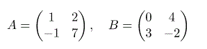Для матриц A и B найти 2A+3B