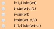 X<sub>C</sub> = 50 Ом, U = 50sin(ωt – π/2). Напишите выражение для тока в цепи