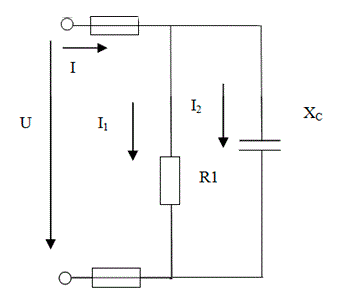 Разветвленная цепь переменного тока состоит из двух параллельных ветвей, содержащих в зависимости от варианта активные сопротивления  R1 , R2 и реактивные XL и XC . Полные сопротивления ветвей Z1 и Z2 . К цепи приложено напряжение U. Токи в ветвях соответственно равны I1 и I; ток в неразветвленной части цепи равен I . Ветви потребляют активные мощности P1 и P2 и реактивные  Q1   и Q2. Общие активная и реактивная мощности цепи Р и Q, а полная мощность цепи S. В таблице 3 указан также номер рисунка со схемой цепи. Определить значения, отмеченные прочерками в таблице вариантов, и начертить в масштабе векторную диаграмму цепи. Перед построением диаграммы вычислите углы сдвига фаз φ1 , φ2 и φ . Какие изменения произойдут в цепи при ее включении на постоянное напряжение?  <br /><b>Вариант 27 Номер схемы 23</b> <br />Дано: I = 10 A, R = 3 Ом, U=24 В. 