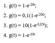 Запишите формулу переходной проводимости цепи R, L, если R = 10 Ом, L = 0,5 Гн. 