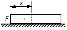Стержень длиной L=20 см лежит на горизонтальном гладком столе. На один из концов стержня вдоль его оси начинает действовать сила F=40 Н. Какая сила действует в поперечном сечении, находящемся на расстоянии x=5 см от этого конца? Ответ дать в Н, округлив до целых.