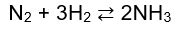 Константа равновесия реакции N<sub>2</sub> + 3H<sub>2</sub> ⇄ 2NH<sub>3</sub>  равна 0,1 (при температуре 400°С). Вычислите начальную и равновесную концентрацию азота, если равновесные концентрации: <br /> [H<sub>2</sub>] = 0,2 моль/дм<sup>3</sup> <br />  [NH<sub>3</sub>] = 0,08 моль/дм<sup>3</sup>