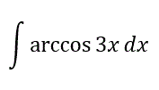Вычислить интеграл ∫arccos⁡3x dx