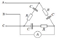 <b>Задача 14.</b>  <br />Дано: u<sub>А</sub> (t)= 220sinωt +50sin3ωt+ 80sin5ωt В. R=1/ωС= 30 Ом.  <br />Определить показание амперметра электромагнитной системы. 