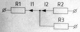 По заданным на рисунке исходным данным определить: <br />а) величину и направление постоянного тока, протекающего через резистор R3; <br />б) суммарную мощность, выделяемую на потребителях  <br />Дано: R1 = 2 Ом, R2 = 10 Ом, R3 = 2 Ом <br />I1 = 3 A <br />I2 = 3 A