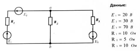 Найдите численные значения токов в электрической схеме, используя метод контурных токов.