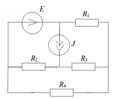 Схема цепи постоянного тока представлена на рисунке. Напряжение на источнике ЭДС равно 1 В, ток источника тока равен 1 мА, сопротивления всех резисторов равны по 1 кОм. <br />1.	Найдите все токи и напряжения методом контурных токов <br />2.	Найдите параметры эквивалентного источника тока по теореме Нортона, если резистором нагрузки является R1.