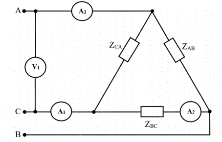 Дано: V1 = 220 В, Z = 10 Ом, cosφ = 0.5 (род нагрузки - индуктивный) <br />Определить показания приборов и построить векторную диаграмму