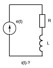 Определить реакцию цепи (ток) на входное воздействие<br /> e(t) = 100*e<sup>-500t</sup> при помощи интеграла Дюамеля. <br />R = 10 Ом <br />L = 0,1 Гн