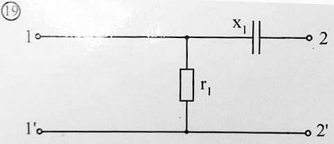 R1 = 17 Ом <br />X1 = 34 Ом. <br />Найти коэффициенты четырехполюсника (определить А-параметры)<br />Определить Z генератора и Z нагрузки, чтобы ЧП был включён согласованно