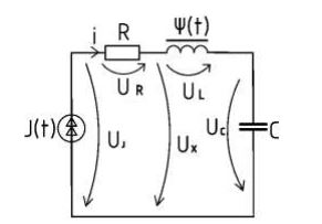 <b>ЗАДАЧА 7.2 Установившиеся режимы в нелинейных цепях переменного тока</b><br />Проанализировать режим работы цепи: <br />1. Проверить, до какого значения тока справедлива предлагаемая аппроксимация веберамперной характеристики (помня о том, что магнитный поток катушки с ростом тока должен только возрастать). <br />2. Пользуясь методом гармонической линеаризации, найти амплитуду тока Im, при которой в цепи наступает резонанс напряжений. Если рассчитанная амплитуда окажется больше предельного тока для заданной аппроксимации, то рекомендуется изменить емкость конденсатора так, чтобы устранить это противоречие. <br />3. Для режима резонанса определить действующие значения напряжений на всех элементах цепи: резисторе, катушке, конденсаторе и источнике. <br />Проверить выполнение баланса активной мощности в цепи <br /><b>Вариант 6,5</b><br />Дано <br />a=0,3 Вб/А; <br />b=0,05 Вб/А<sup>3</sup>  <br />R=6 Ом; <br />C=30 мкФ; <br />ω=400 с<sup>-1</sup>;