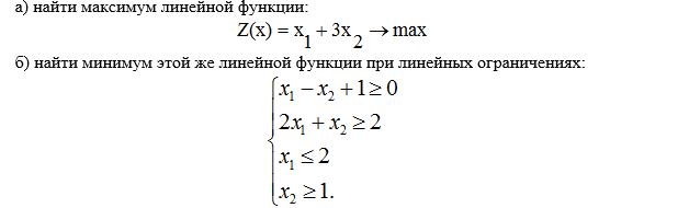 Решить графически задачу линейного программирования: