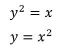 Определить координаты центра тяжести однородной пластины, образованной параболами y<sup>2</sup>=x и y=x<sup>2</sup>.