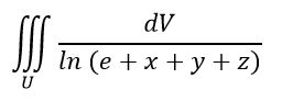 Оценить максимальное и минимальное значение тройного интеграла ,где область U является параллелепипедом: U={(x,y,z)|0≤x≤1,0≤y≤2,0≤z≤3}.
