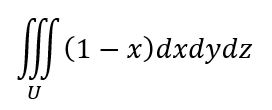 Вычислить интеграл, где область U расположена в первом октанте ниже плоскости 3x+2y+z=6.