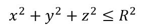 Найти объем шара x<sup>2</sup>+y<sup>2</sup>+z<sup>2</sup>≤R<sup>2</sup>.