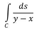 Вычислить интеграл,где кривая C − отрезок прямой от точки (0,−2) до (4,0)