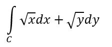 Вычислить интеграл,вдоль кривой y=x<sup>2</sup> от точки O(0,0) до A(1,1) 