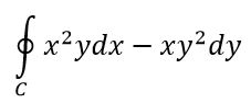 Используя формулу Грина, вычислить интеграл . Кривая C представляет собой окружность x<sup>2</sup>+y<sup>2</sup>=a<sup>2</sup>, обход которой производится против часовой стрелки.