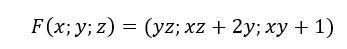 Определить, является ли потенциальным векторное поле F(x,y,z)=(yz,xz+2y,xy+1)? Если да, найти его потенциал.