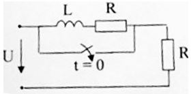 Переходные процессы. Правила коммутации. <br />Определить UL(+0), если R = 1 Ом, L = 0.5 Гн, WL(-0) = 0.25 Дж.  <br />Определить время спадания тока до 0.01·iL(-0)