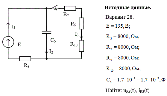  Классическим и операторным методом определить uR3 и iR3 и построить их графики