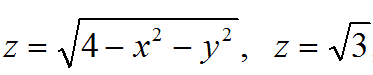 Найти  М<sub>xy</sub>  тела, ограниченного поверхностями  , если плотность  ρ =1.