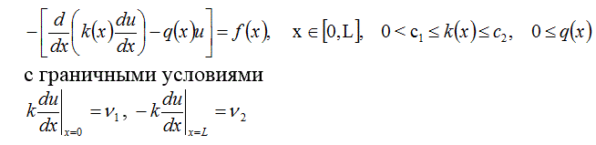 Вариант D5. Используя интегро-интерполяционный метод (метод баланса), разработать программу для моделирования распределения температуры в брусе, описываемом математической моделью