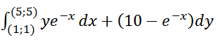 Вычислить криволинейный интеграл (см.рис) по формуле Ньютона-Лейбница, отыскав предварительно функцию по ее полному дифференциалу с помощью криволинейного интеграла
