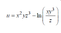 Найти модуль градиента функции: u = x<sup>2</sup>yz<sup>3</sup> - ln(xy<sup>3</sup>/z)