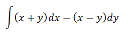 Вычислить криволинейный интеграл вдоль ломаной ОАВ, где О(0; 0), A(2; 0), B(4; 5)