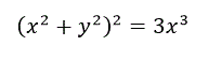 Вычислить с помощью двойного интеграла в полярных координатах площадь фигуры, ограниченной кривой, заданной уравнением в декартовых координатах (x<sup>2</sup>+y<sup>2</sup>)<sup>2</sup>=3x<sup>3</sup>