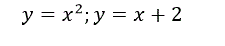 С помощью двойного интеграла. Найти координаты центра тяжести плоской фигуры, ограниченной линиями y=x<sup>2</sup>; y=x+2